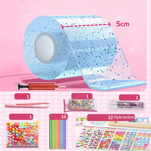 PET Nano Glue Kneading Music Blowing Bubble Full Set Of Nano Tape