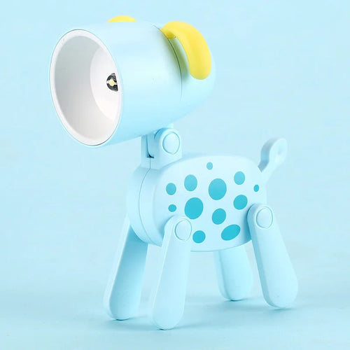 Mini Led Night Lights Folding Desk Lamp Cartoon Cute Pet Dog Deer