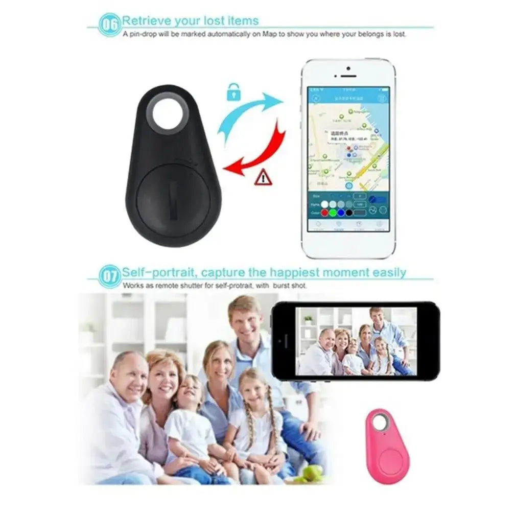 1-5pcs Mini GPS Tracker Bluetooth Tracker AntiLost Device Round Pet