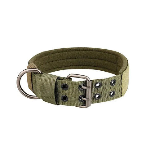 1pc Medium To Large Nylon Tactical Pet Dog Collar - Adjustable And