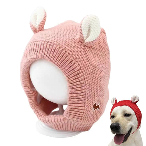 New Quiet Dog Ear Muffs Noise Protection Pet Ears Covers Knitted Hat