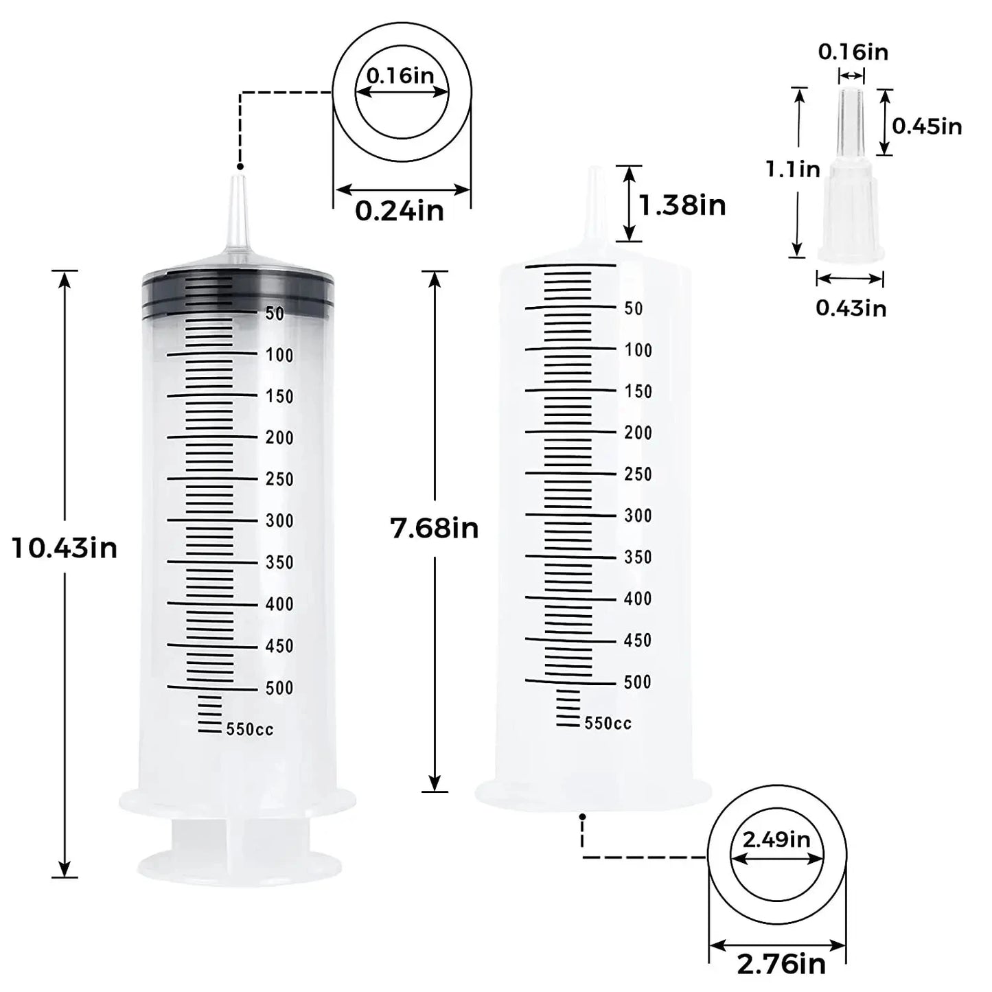 100ml-550ml Syringe Large Capacity With Multifunction 100cm Hose Pump