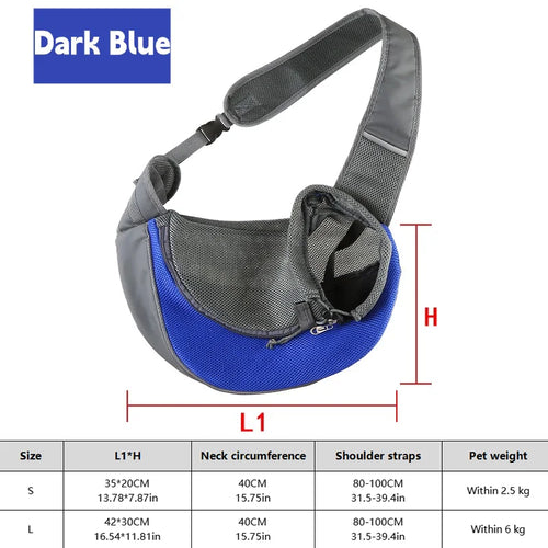 1Pc Dog out backpack,Dog Sling Carrier Breathable Mesh Travel