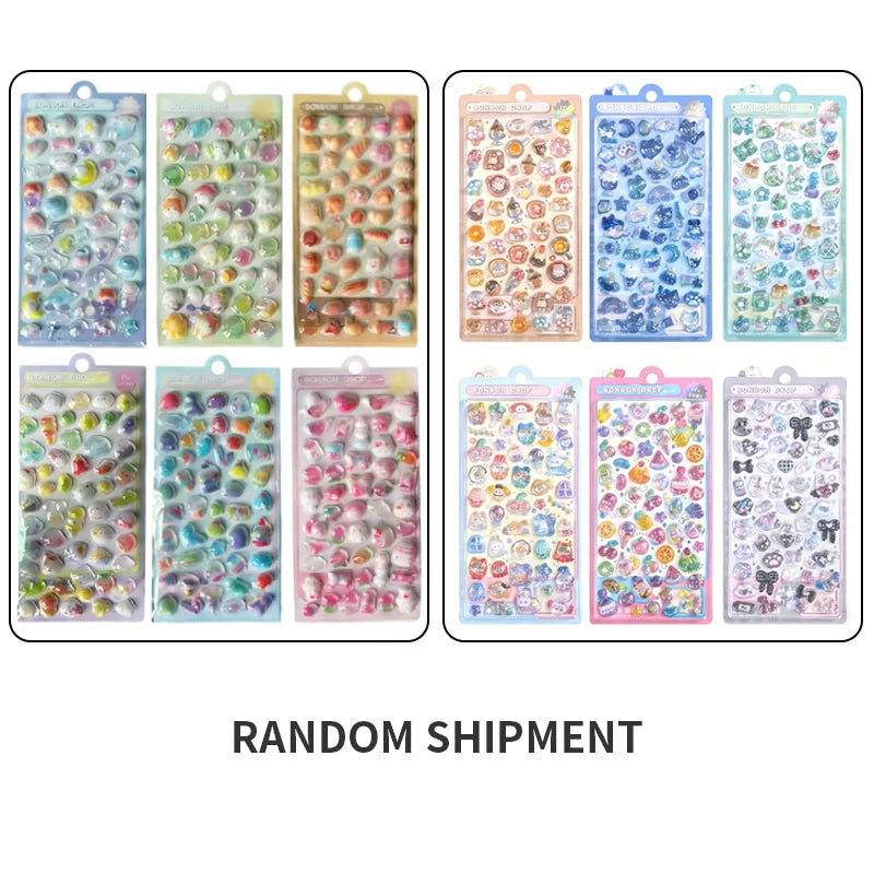 Funny Sweet Furit Ice Cream Pets Drop 3D Relief Sticker Scrapbooking