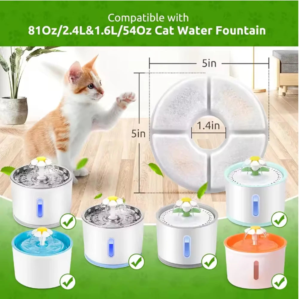 Replacement Filters for Cat Water Fountain Activated Carbon