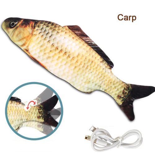 Pet Cat Pet Dog Soft Plush Toy USB Charging Simulation Fish