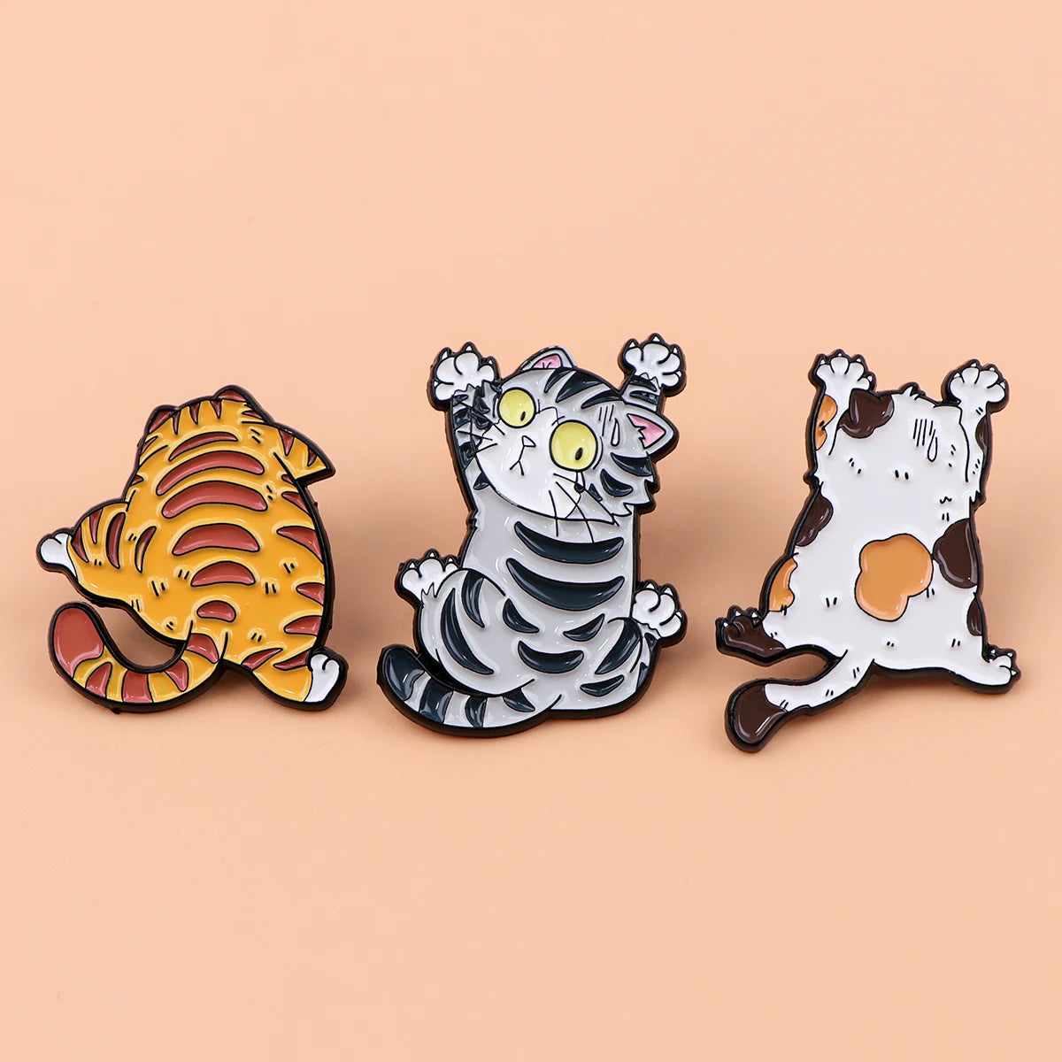 Funny Pet Cat Enamel Pins Lapel Pins Badge For Backpack Clothes Pin