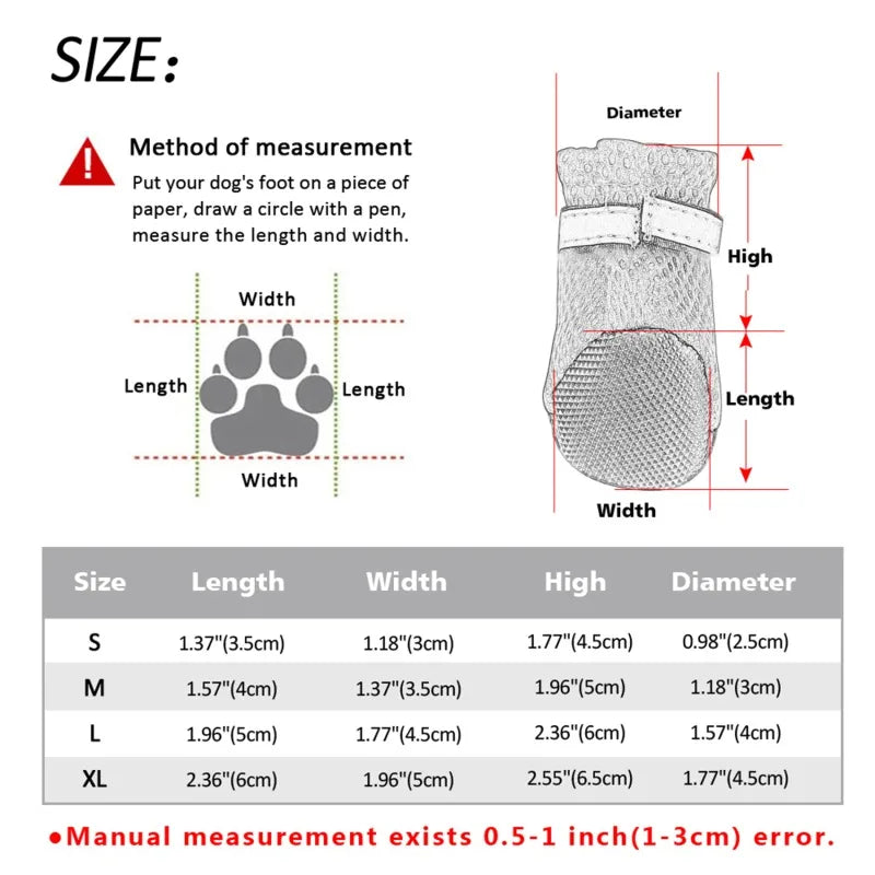 Pet Dog Shoes Puppy Outdoor Soft Bottom For Cat Chihuahua Rain Boots