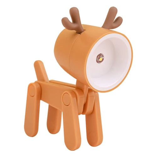 Mini Led Night Lights Folding Desk Lamp Cartoon Cute Pet Dog Deer
