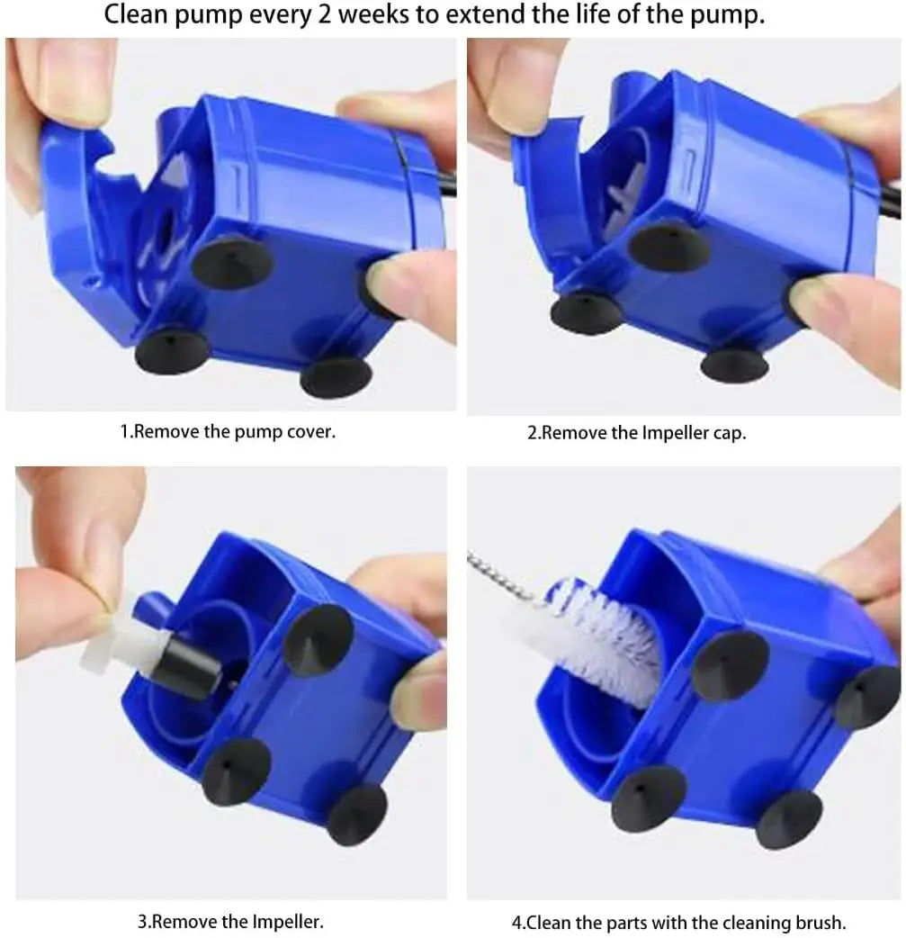 Water Pump for Cat Water Fountain Replacement Motor with LED Blue