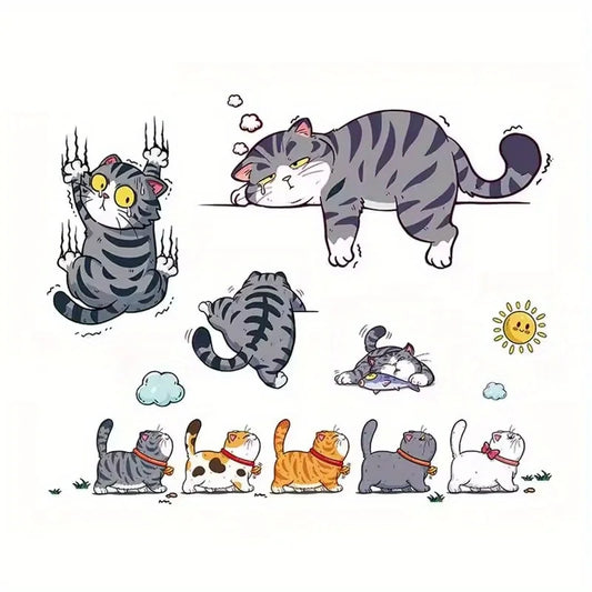 1Piece Cute Cat, Car Sticker Bumper Sticker Lazy Cat Anti-scratch