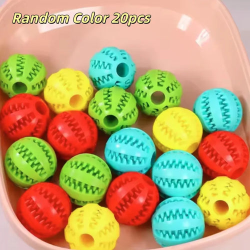 Interactive Dog Food Ball Rubber Chew Toy for Small to Large Dogs And