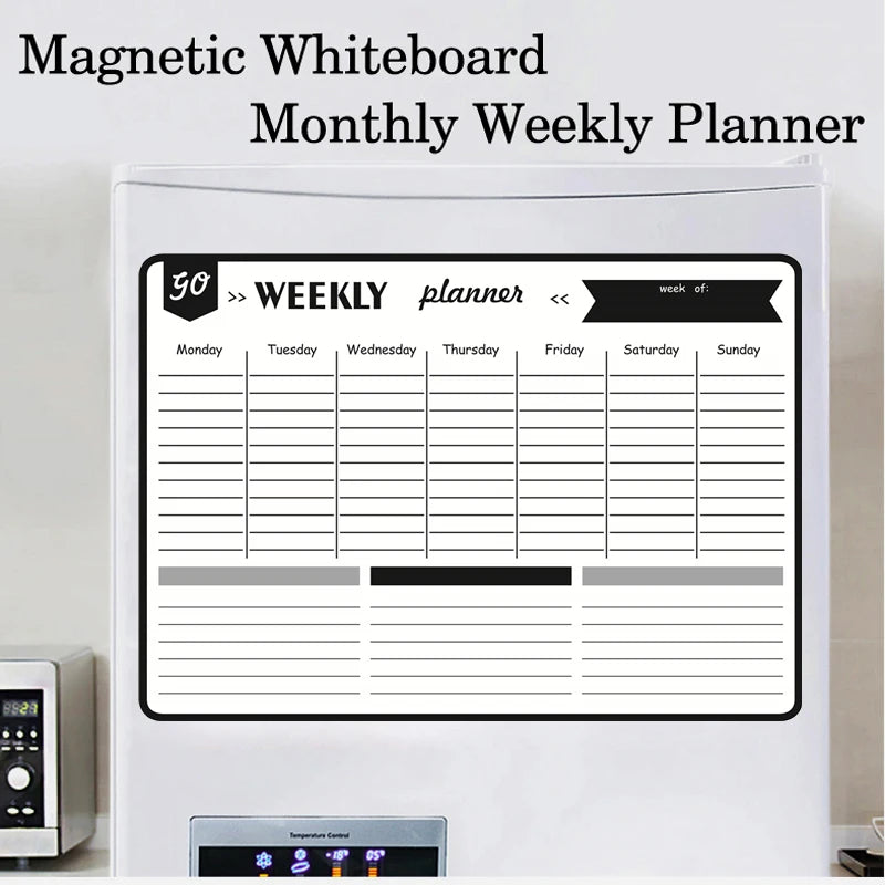 A3 Size Magnetic Monthly Weekly Planner Dry Erase Whiteboard Calendar