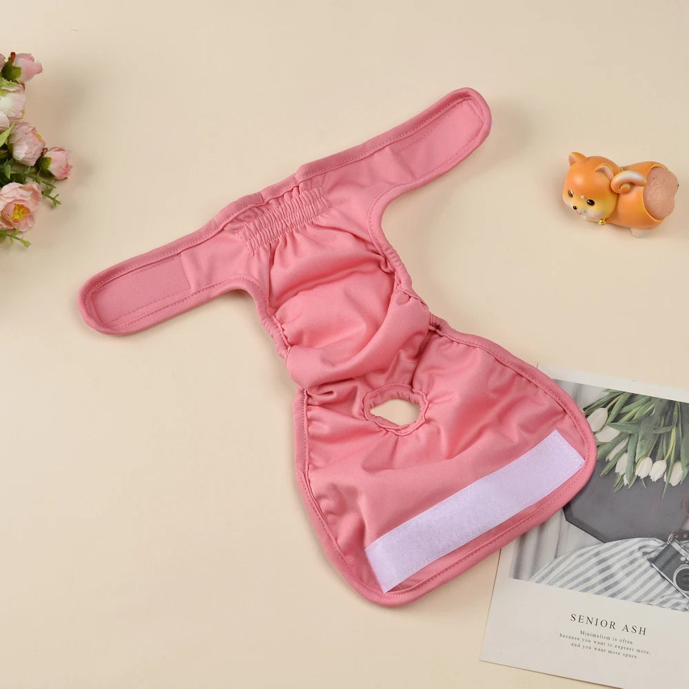 3Pcs Washable Female Dog Diapers Elastic Breathable Pet Nappies