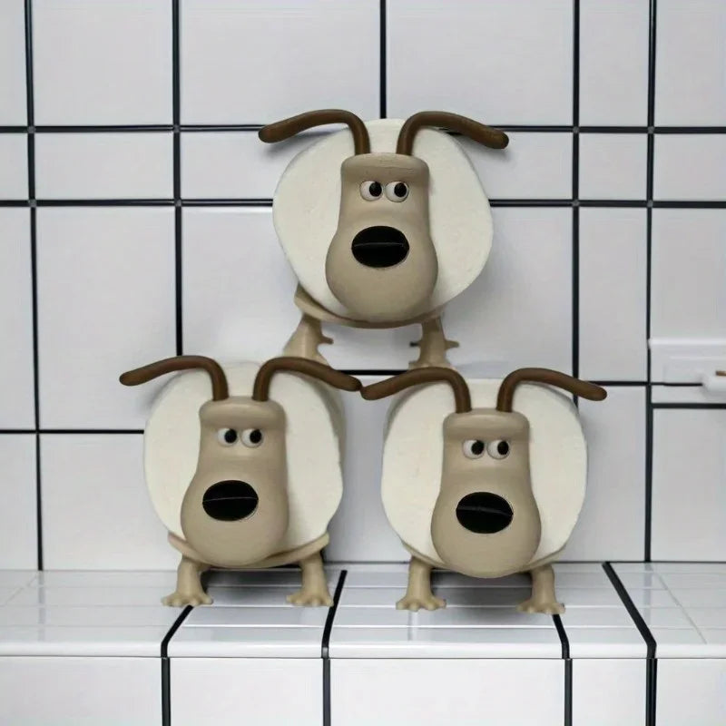 Puppy Toilet Holder Home Decor Bathroom Accessory Storage Suitable for