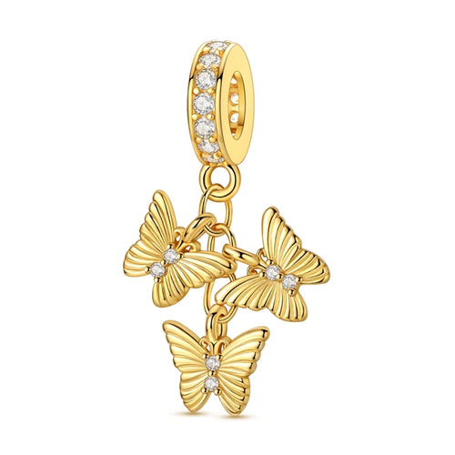 Hot 925 Sterling Silver Gold Charm Bead Pendant Cat Dog Pet Animal