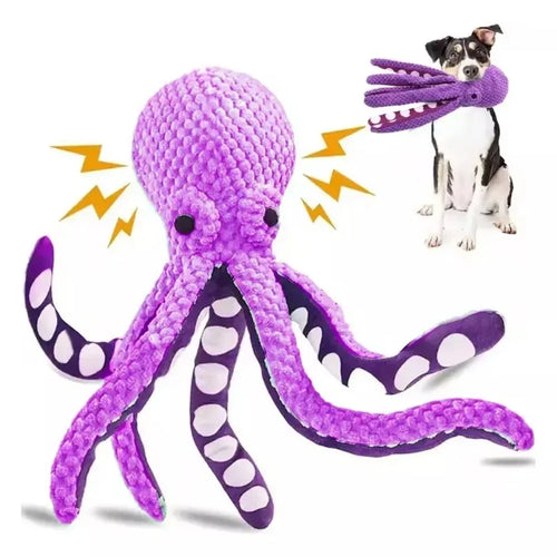 Pet supplies big octopus tough bite toy for gnawing and amusing; large