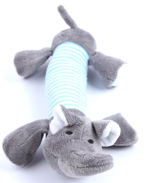 Funny Simulated Animal No Stuffing Dog Toy with Squeakers Durable