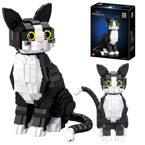 Micro Mini Building Blocks Flower Cat Model, Cute DIY Construction