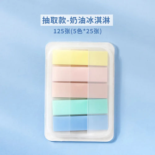 1 PC PET Transparent Index Sticker Morandi Sticky Note Sticker Sticky