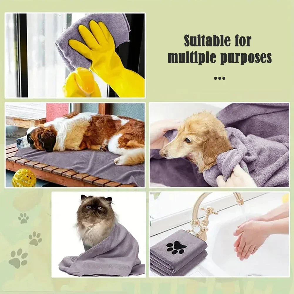 1Pc Pet Towel Soft, Thickened and Quick-drying Small Large Dog Cat