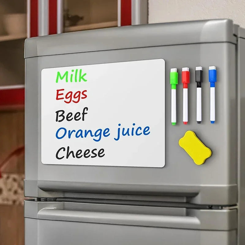 A4 Size Dry Erase White Board for  Fridge Sticker Magnetic