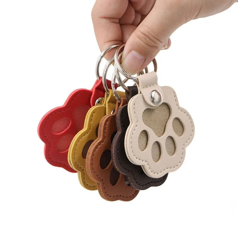 Pet Hair Memorial Keychain PU Leather Keepsake Locket for Cat Dog Fur