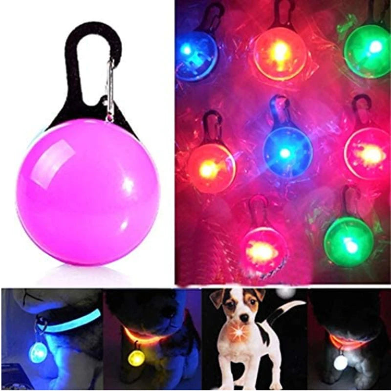 LED Glowing Pendant Flashlight Dog Cat Collar Pet Leads Glow