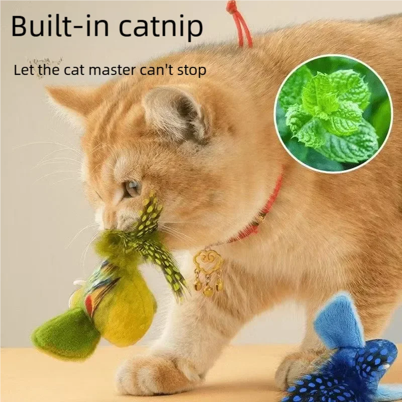 Interactive Cat Toy Electric Simulation Bird With Chirping Sound