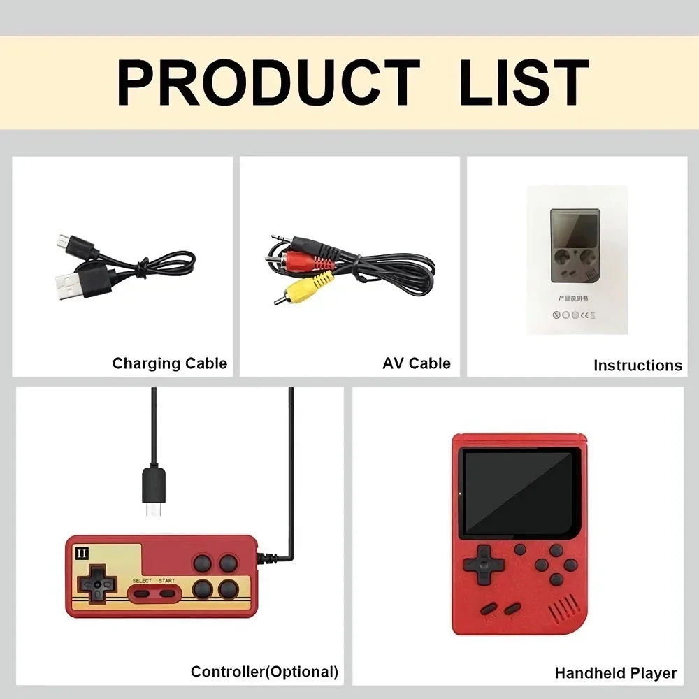 Classic Retro Video Pocket Games Console Lcd Screen Built-in 400