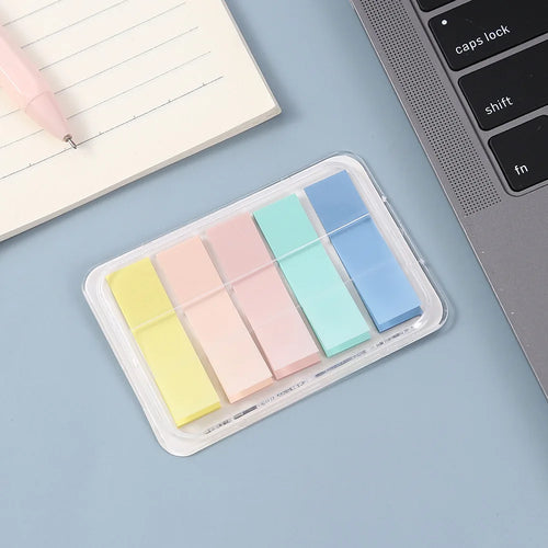 Translucent Note Color Fluorescent Pet Index Sticker Morandi Color Ins