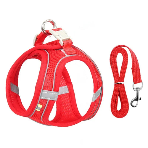 Puppy Harness Set Dog Accessories Adjustable Pet Vest Dogs French