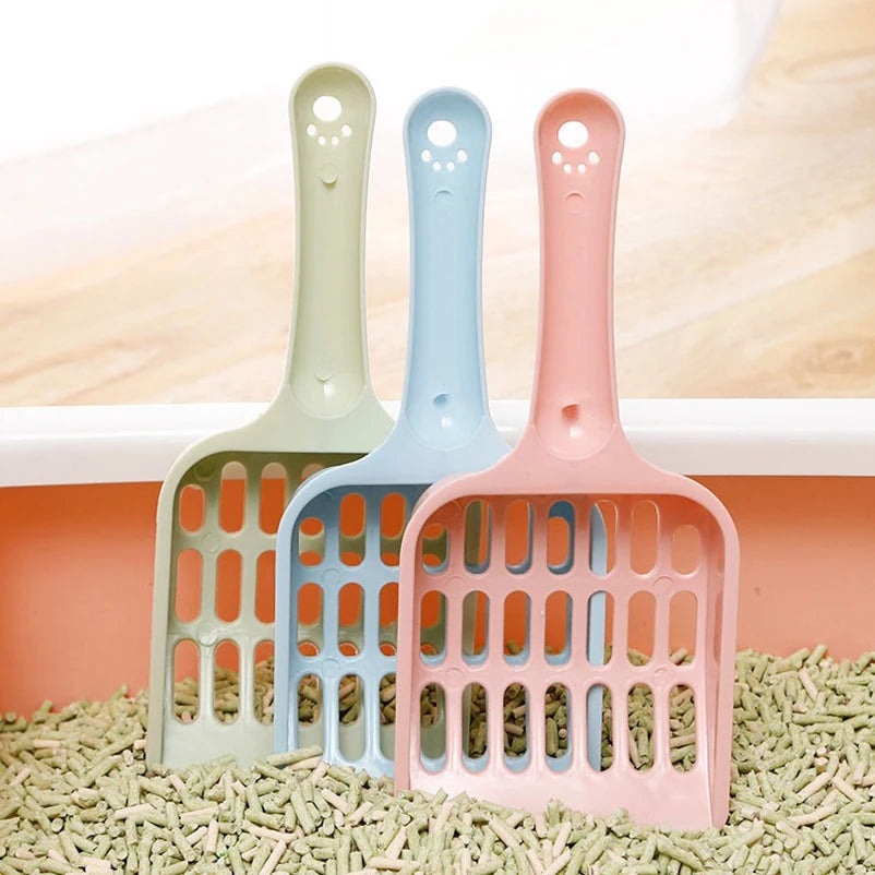 New pet litter shovel Candy color high appearance horizontal handle