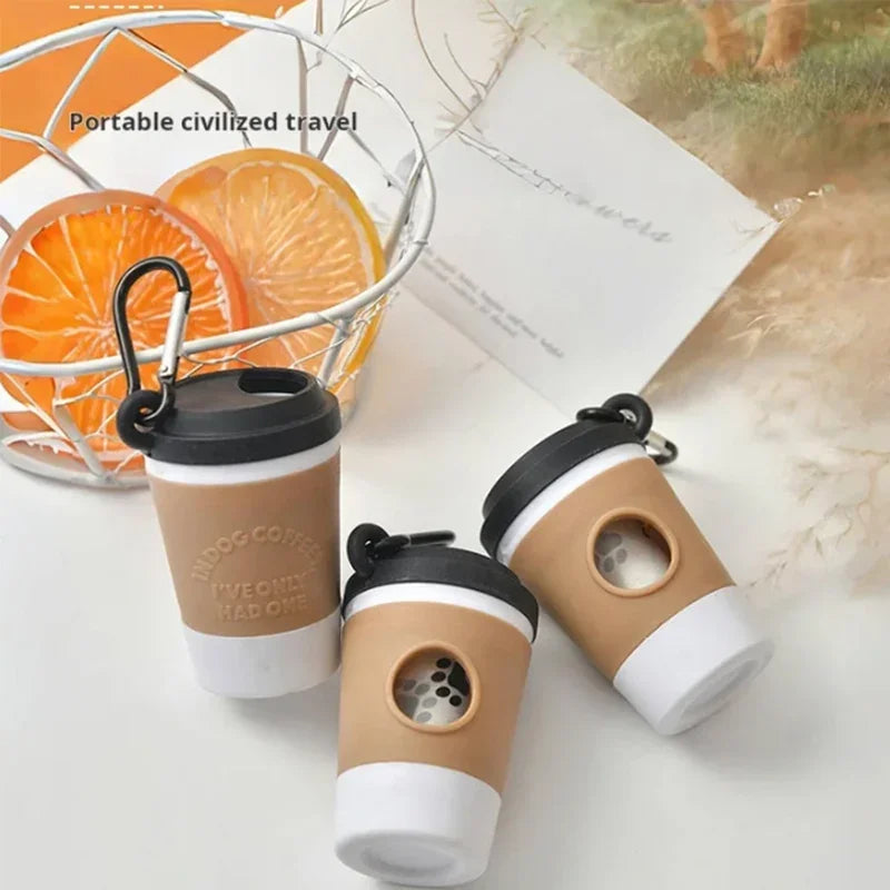 Portable Pet Poop Trash Can Dispenser Creative Coffee Cup Dog Garbage