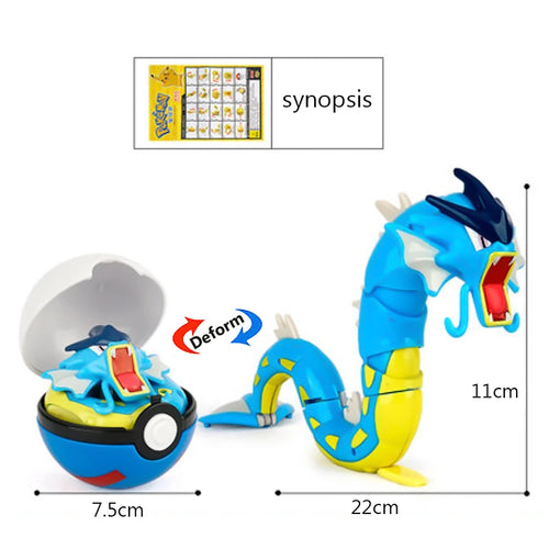 18 Styles Pokemon Anime Deformation Figures Pikachu Eevee Mewtwo