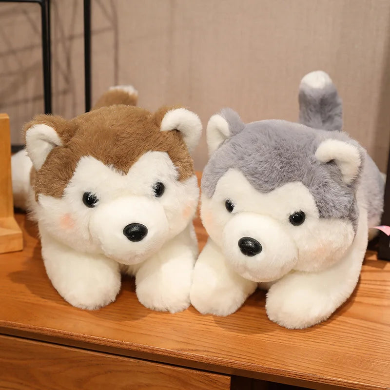 30/40CM Cute Husky Dog Plush Toy Stuffed Animal Soft Kawaii Lying