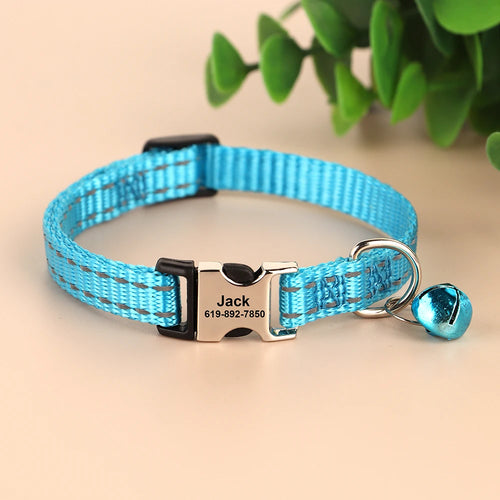 Cat Collar Free Personalized Kitten Collars Engraved Pet Puppy Name