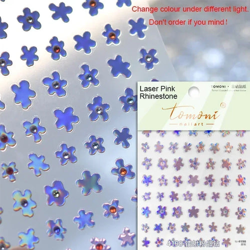 1piece 5D glass fragment nail sticker high quality stained glass