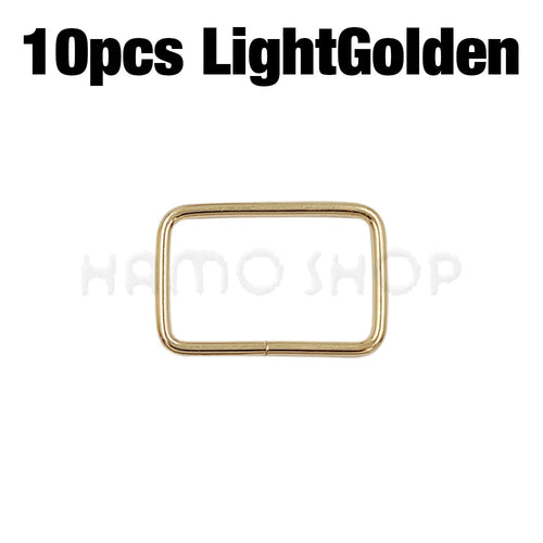 10/12pcs Metal Adjustable Rectangle Square Ring Buckle Clasp Slider