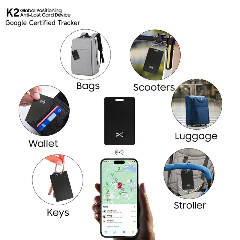 Smart Wallet Tracker Card Wireless Tracker for Android Key Luggage