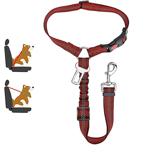 New Solid Two-in-one Pet Car Seat Belt Dog Harness Leash BackSeat