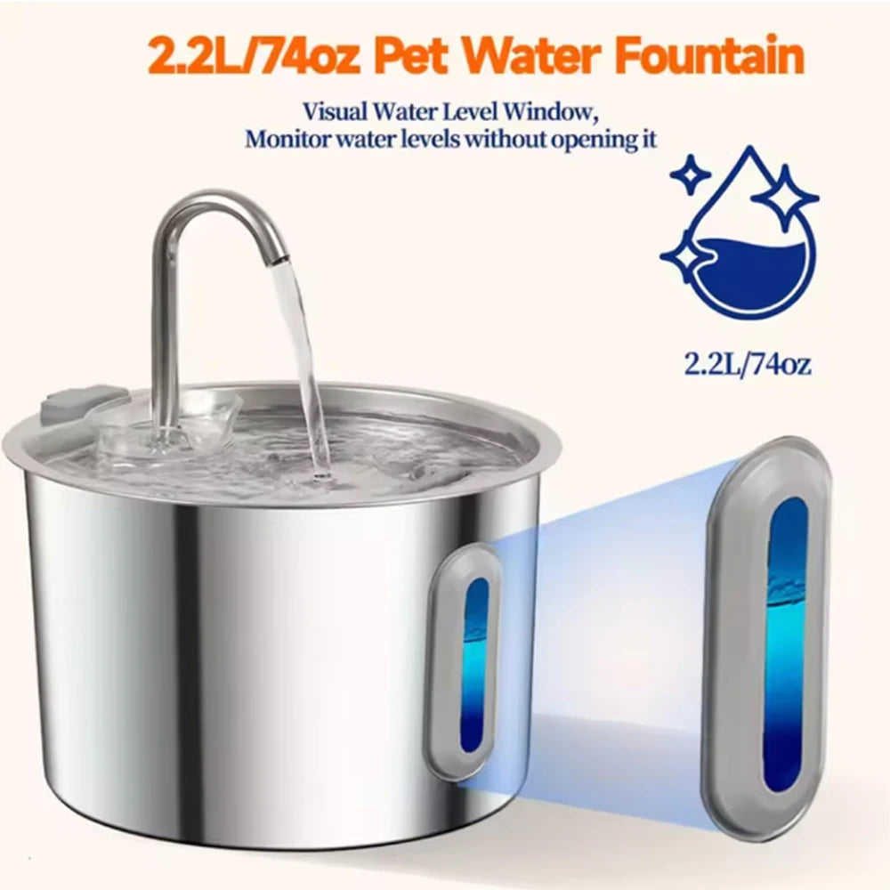 2.2L Pet Water Dispenser With Window Silent Filter With Faucet