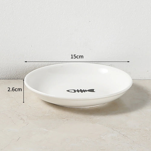 1pcs Ceramic Cat Food Bowl Wide  Safe Pets Water Food Bowls Non Slip