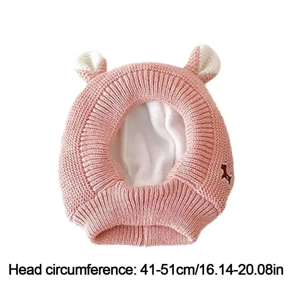 New Quiet Dog Ear Muffs Noise Protection Pet Ears Covers Knitted Hat