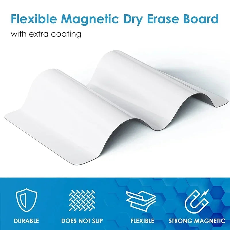A3 Size Magnetic Whiteboard Dry Erase White Board, Fridge Stickers for