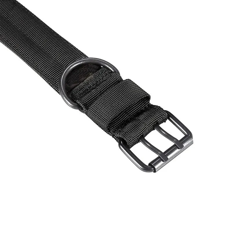 1pc Medium To Large Nylon Tactical Pet Dog Collar - Adjustable And