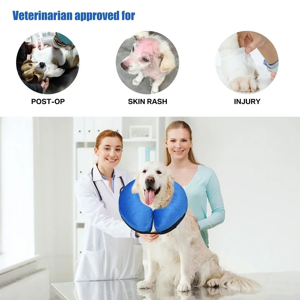 Dog Cones After Surgery, Protective Inflatable Dog Collar Pet Recovery