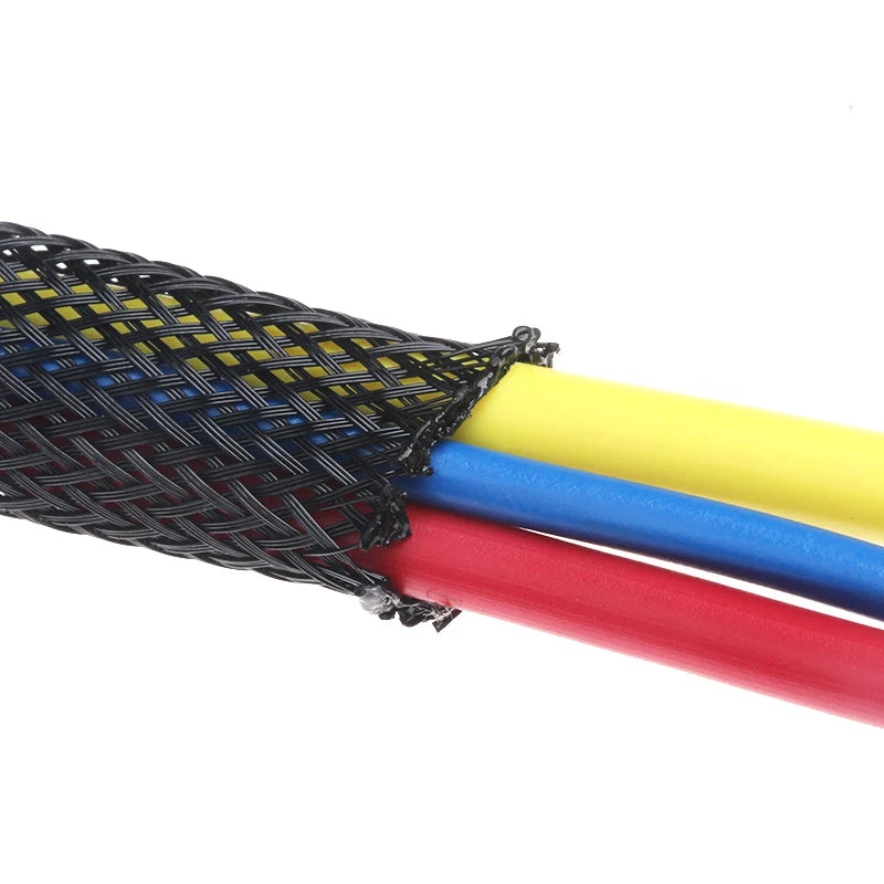 5M Tight PET Expandable Cable Sleeves Wire Gland Cables Protection