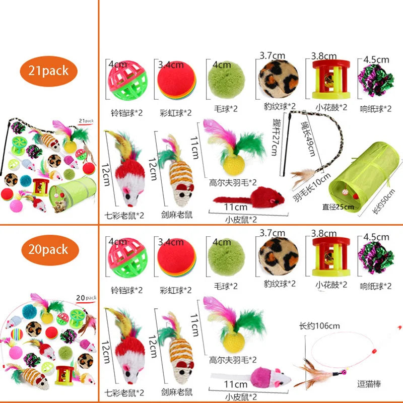 Kitten Toys Variety Pack-Pet Cat Toys Combination Set Cat Toy Funny