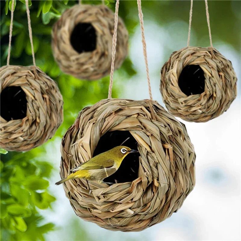 2024 New Birds Nest Bird Cage Grass Egg Cage Bird House Outdoor